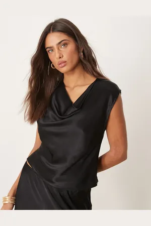 ASOS Satin built up cowl neck top in co ord