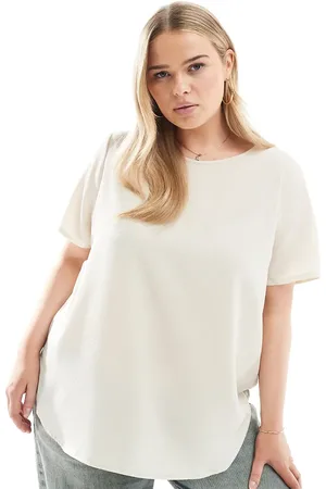ONLY Short sleeve top in cream