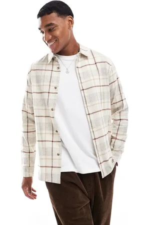 ASOS Regular shirt in check with badge detail
