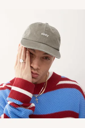 Obey Pigment lowercase 6 panel cap in pigment olive