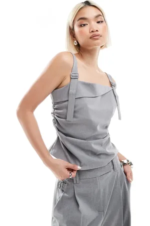 French Connection Franklin asymmetric tailored cami co-ord in