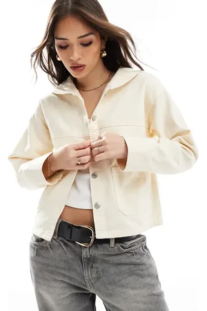 ASOS Sailor collar jacket in stone