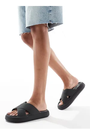 ASOS Forever cross-strap chunky sliders in