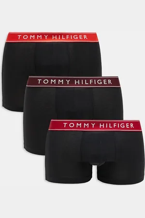 Tommy Hilfiger Everyday essentials 3 pack trunks in with red waistbands