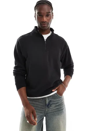 Vans Original standards oversized 1/4 zip fleece in black