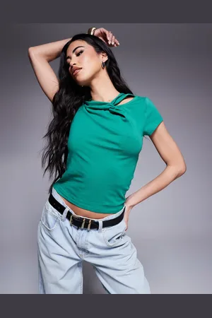 ASOS Short sleeve t-shirt with twist detail in