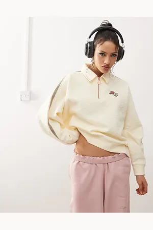 A Bathing Ape Aape By A Bathing Ape quarter-zip french fleece in ivory