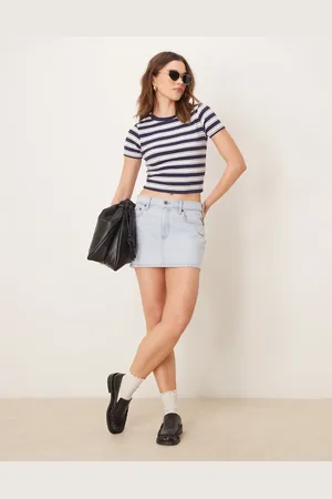 Abercrombie & Fitch Denim mini skirt in wash