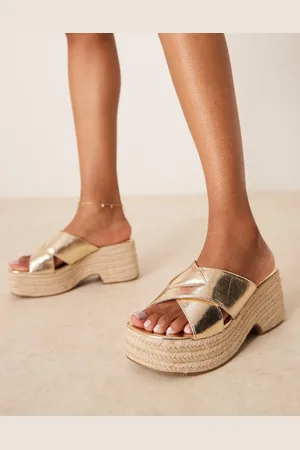 ASOS Toy cross strap wedges in