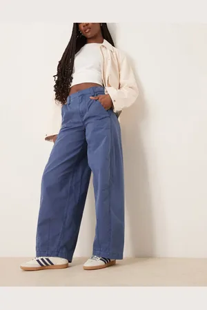 Free People Rylee relaxed chino trousers in denim