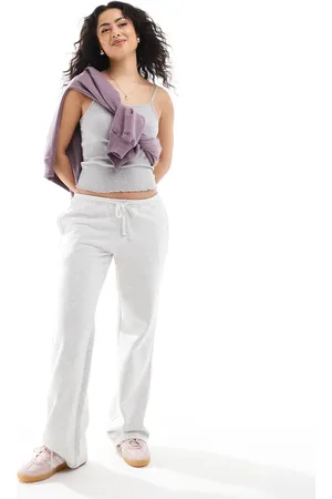 Hollister Contrast stripe low rise baggy sweat pant in light