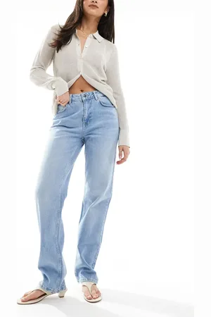 Object Ellen straight leg jeans in light denim