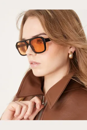 ASOS Aviator sunglasses in peach lens