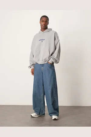 ASOS Extreme oversized hoodie with Americana style graphic in marl