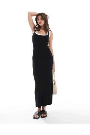New Look Tipped detail maxi dress in