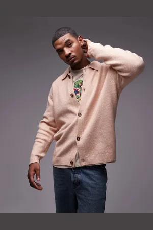 Topman Knitted button through cardigan in ecru