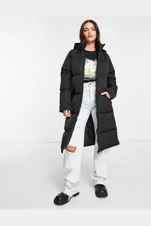 Brave Soul Cello maxi longline puffer jacket in