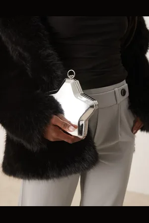 True Decadence Metallic star clutch bag in