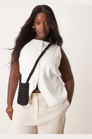 Glamorous Crochet crossbody phone bag in