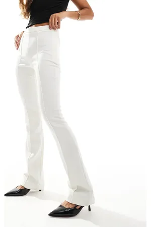ASOS Tailored pintuck trousers in off white