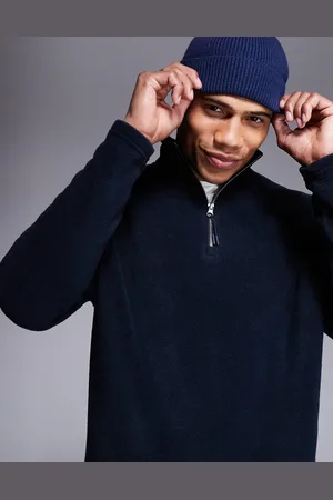 ASOS Quarter zip fleece sweatshirt in