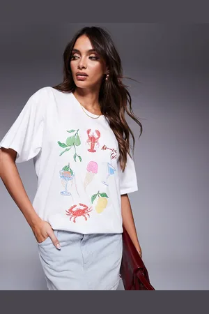 In The Style Nautical graphic print oversized t-shirt in
