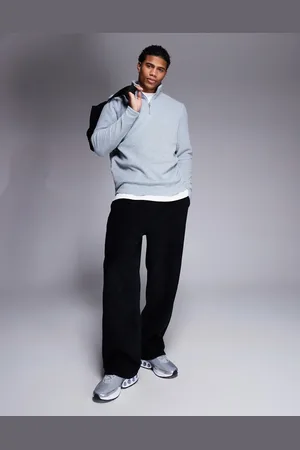 ASOS Quarter zip fleece sweatshirt in marl
