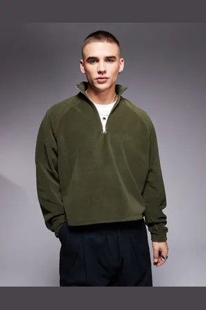 ASOS Oversized quarter zip fleece sweatshirt in