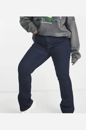 ONLY Sally high waisted flare jeans in dark - MBLUE