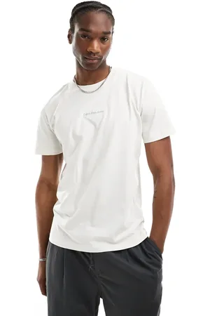 Calvin Klein Monologo t-shirt in ivory white