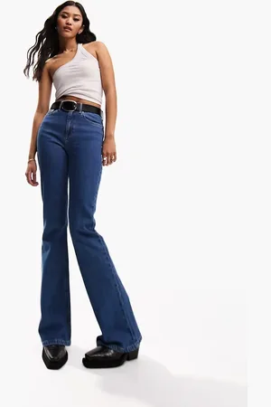 ASOS Mid rise flare jeans in mid