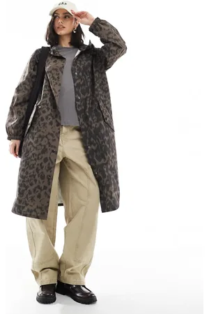ASOS Shower proof rain jacket in abstract animal