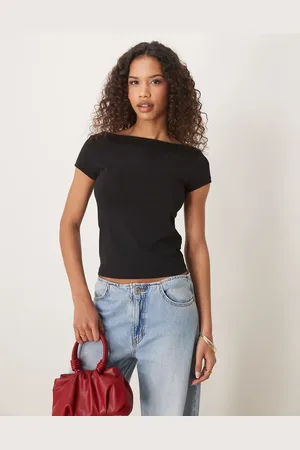 ASOS Short sleeve t-shirt with v back in