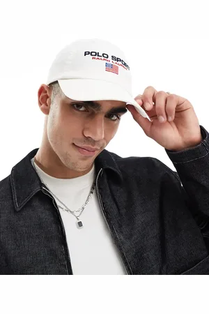 Ralph Lauren Sport capsule flag logo twill baseball cap in cream