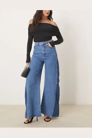 ASOS Flared jean with two-tone panels