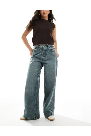 Stradivarius STR baggy jean in dark vintage wash