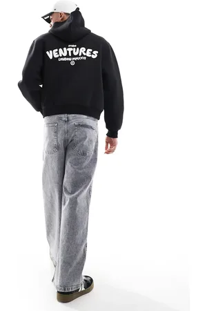 ASOS Boxy hoodie with puff bubble print in