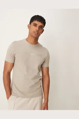 Calvin Klein Embroidered logo t-shirt in stone