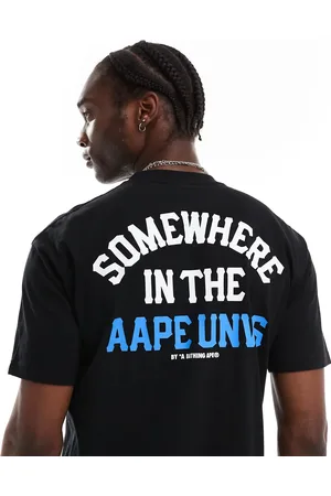 A Bathing Ape Aape By A Bathing Ape logo somewhere t-shirt with camo back print in