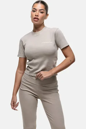 Good For Nothing Baby rib tee in washed stone washed