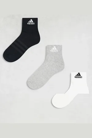 adidas Adidas Training 3 pack ankle socks in black, white and grey