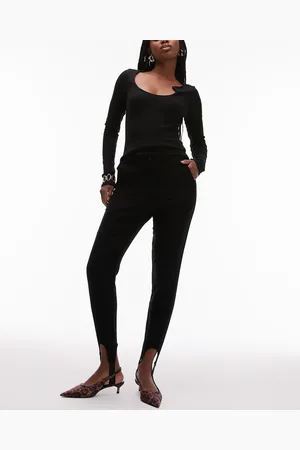 ASOS Skinny leg stirrup trousers in black