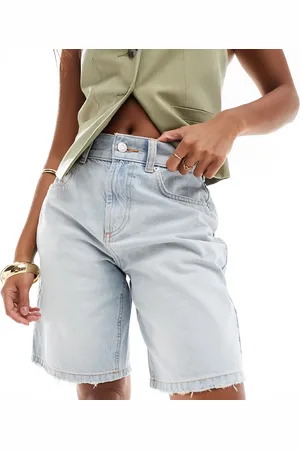 ASOS ASOS DESIGN Petite denim bermuda short on lightwash