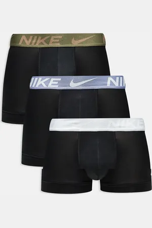 Nike Dri-Fit Essential Microfibre 3 pack trunks in with contrast waistband