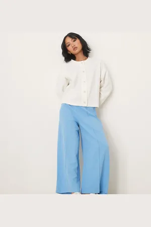 ASOS Petite tailored linen culotte trousers in