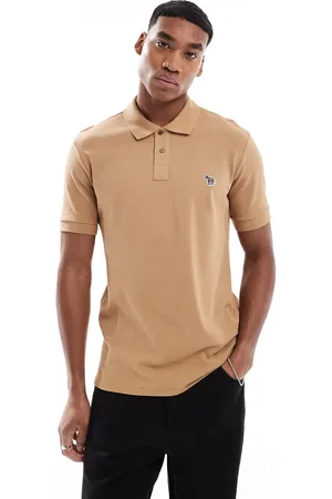 Paul Smith Regular fit icon logo short sleeve polo in tan