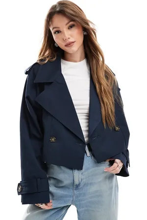 ASOS Cropped twill trench coat in