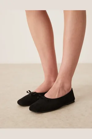 ASOS Landmark suede high-vamp ballets in