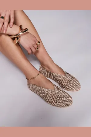 Public Desire Dylan woven ballet flats in cream