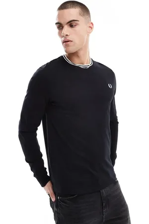 Fred Perry Long sleeve twin tipped t-shirt in